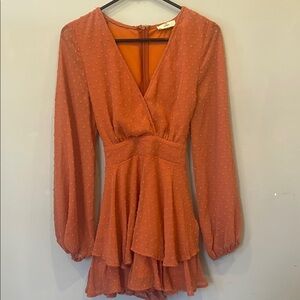 Elegant deep Orange Women's romper small